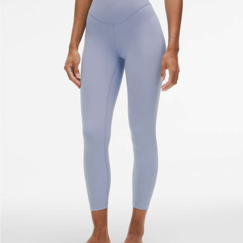 Lululemon Athletica Blue Leggings High-Waisted Cropped